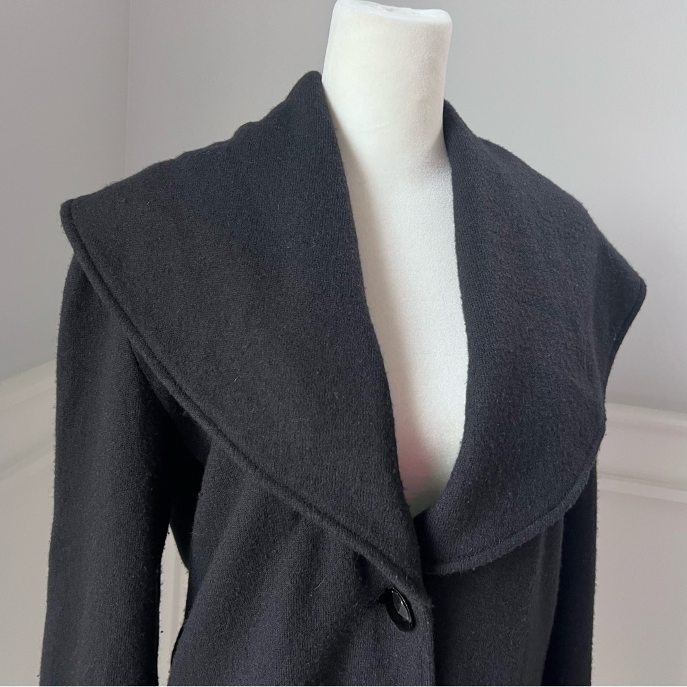 Elegant Black Women's Coat size M - Picture 3 of 9